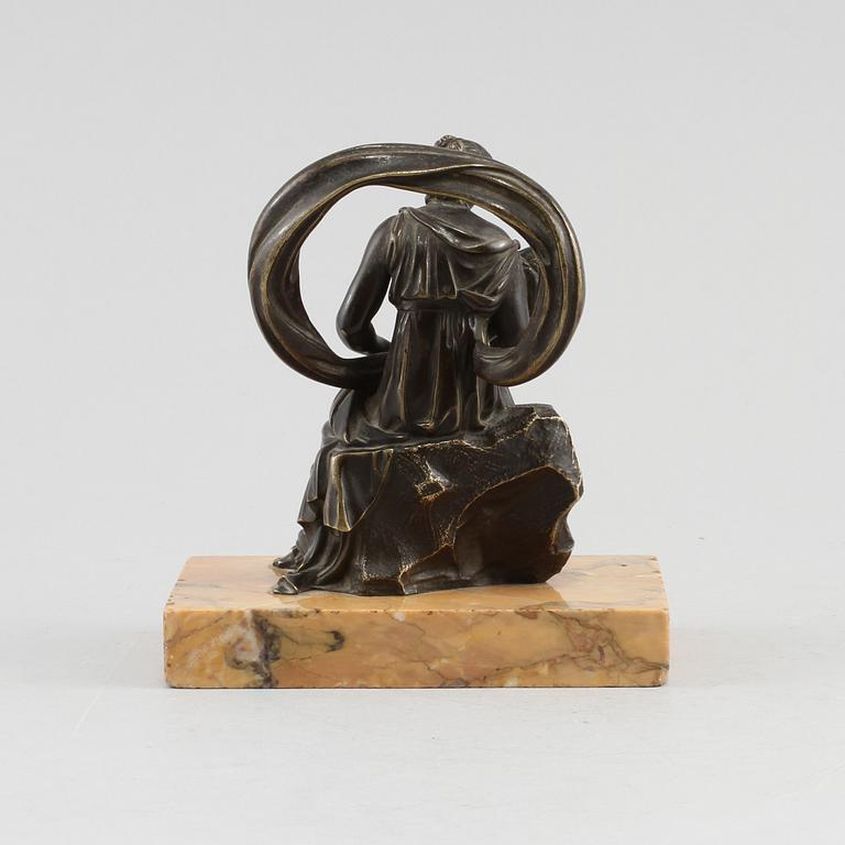 FIGURIN, brons och marmor, sannolikt Italien, 1800-tal.