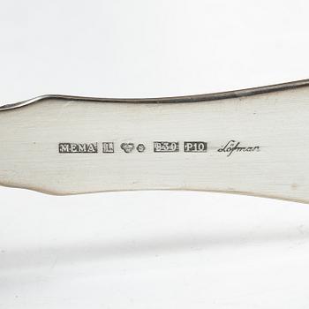 Eric Löfman, a 142-piece silver flat ware set, "Uppsala", MGAB, Lidköping, 1967-82.