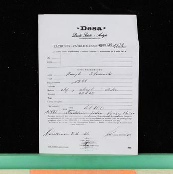 HENRYK STAZEWSKI, akryl på pannå, a tergo signerad o daterad 1981.