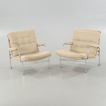 a pair of lounge chairs, model "Karin", second half of the 20th century.