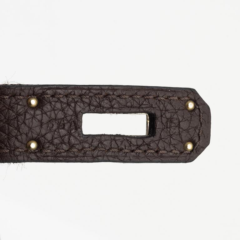 Hermès, a chocolate brown Togo leather 'Birkin 35' handbag, 2008.