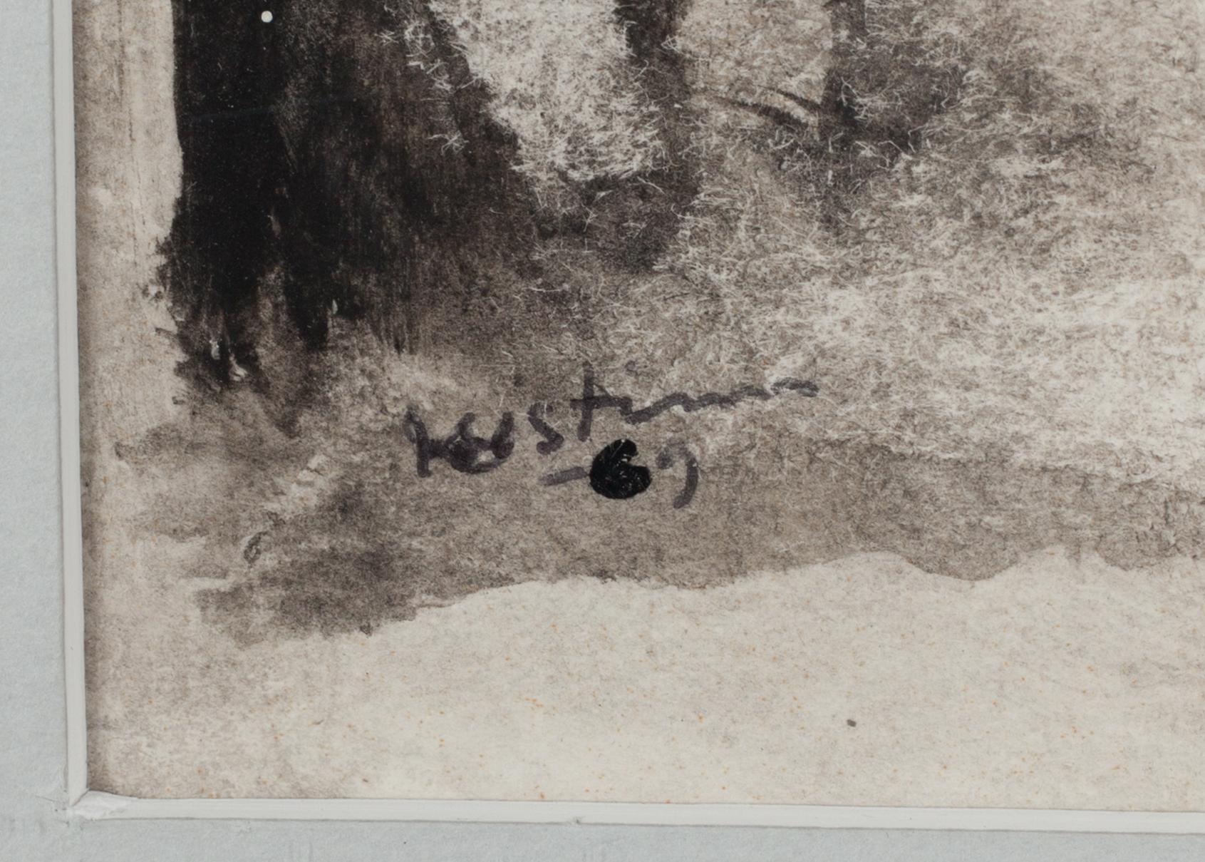 Unto Koistinen, mixed media on paper, signed and dated -69.