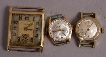 ARMBANDSUR, 9 st, bl a guldur.