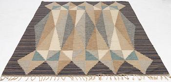 Ulla Parkdal, a flat weave carpat, c.. 304 x 196 cm, signed UP.