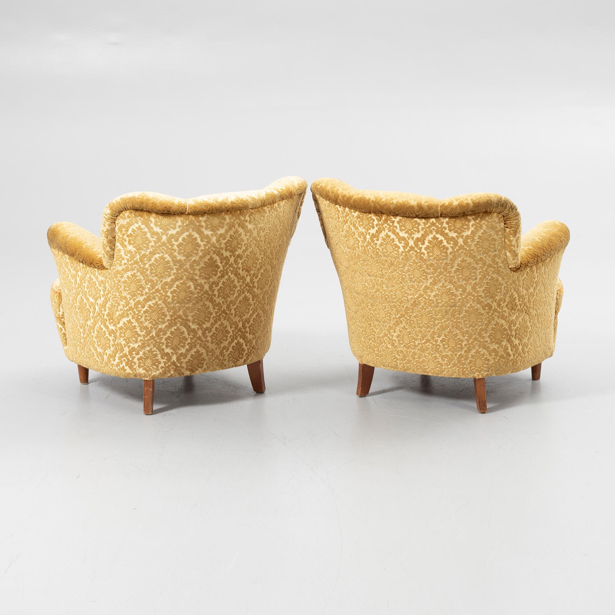 Armchairs, a pair, Swedish Modern, 1940s.
