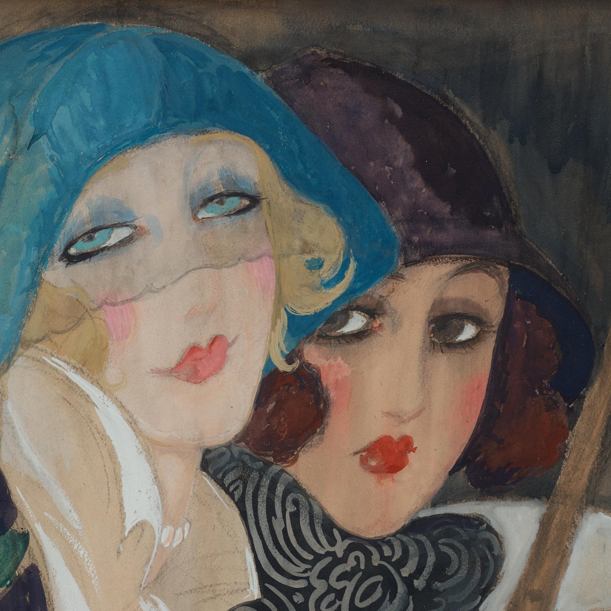 Gerda Wegener, Tre kvinnor under ett paraply.