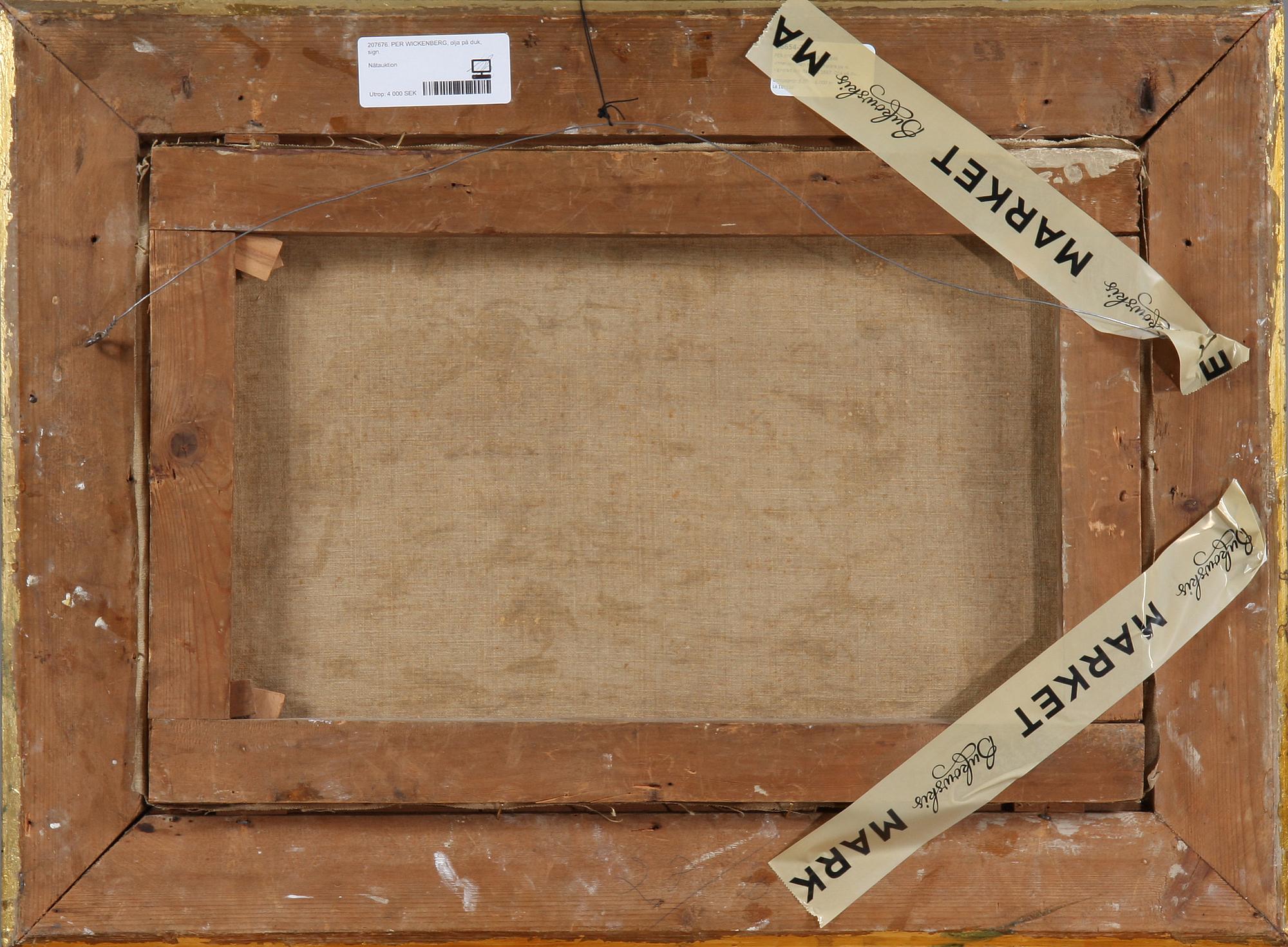 PER WICKENBERG, olja på duk, sign samt dat 1837.