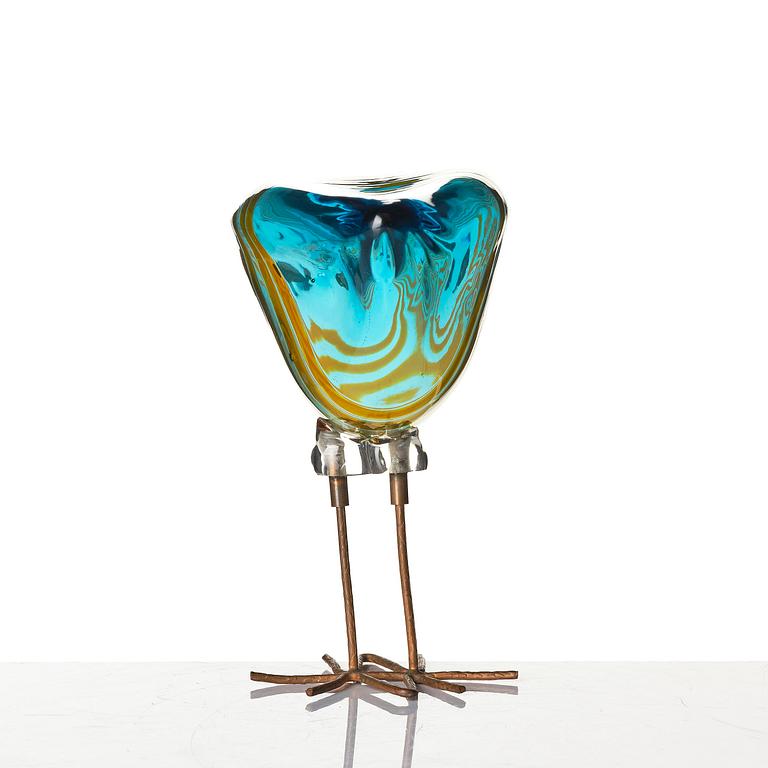 Alessandro Pianon, a "Pulcino" glass sculpture of a bird, Vetreria Vistosi, Italy, 1960s.