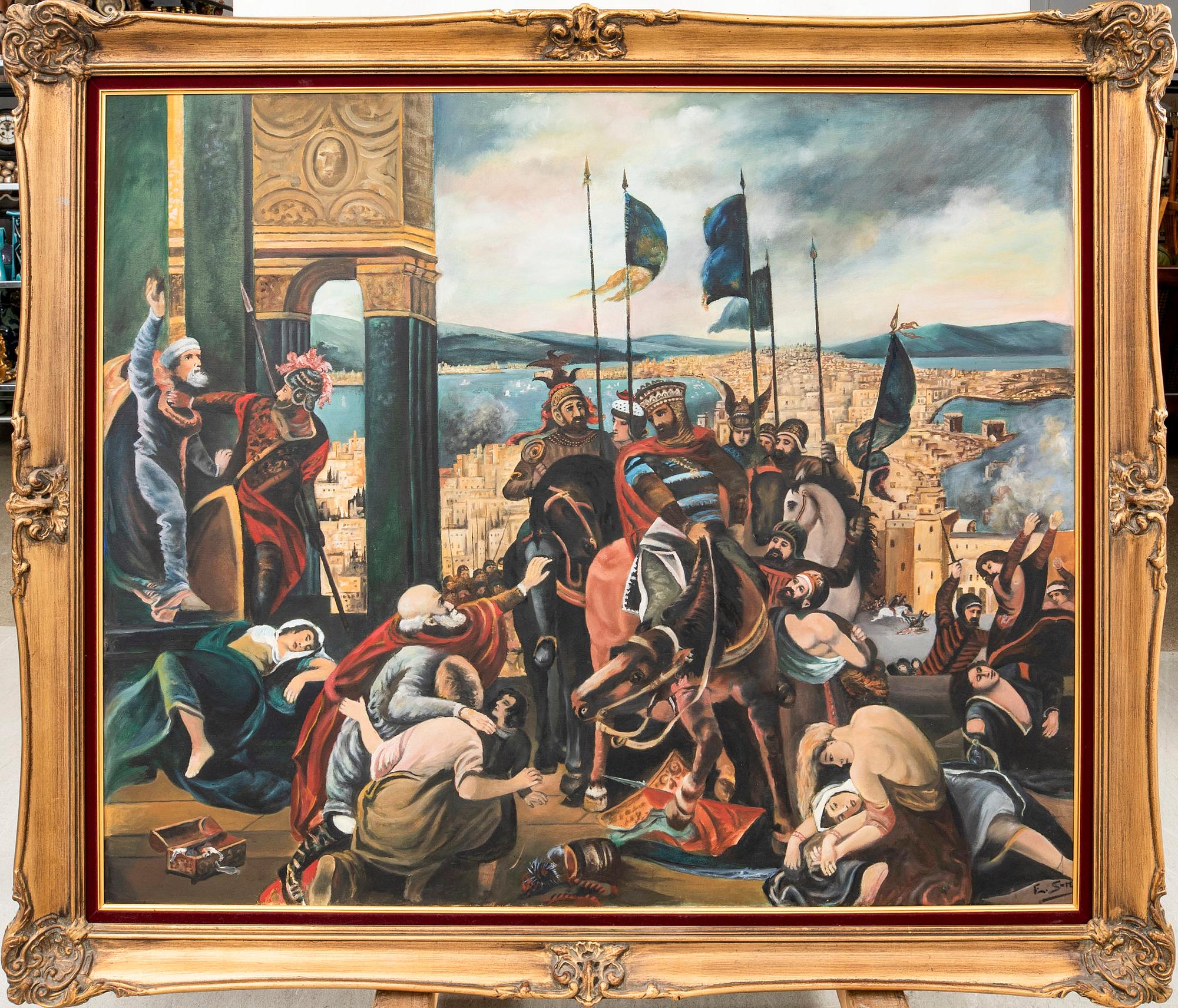 Konungen återvänder efter slaget.