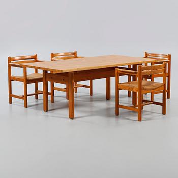 BORD SAMT STOLAR, 5 delar, Börje Mogensen, 1900-talets andra hälft.