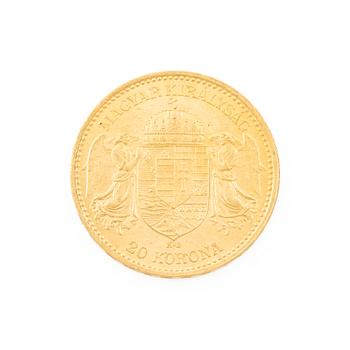 Gold coin, Hungary, 20 Korona, 1898.