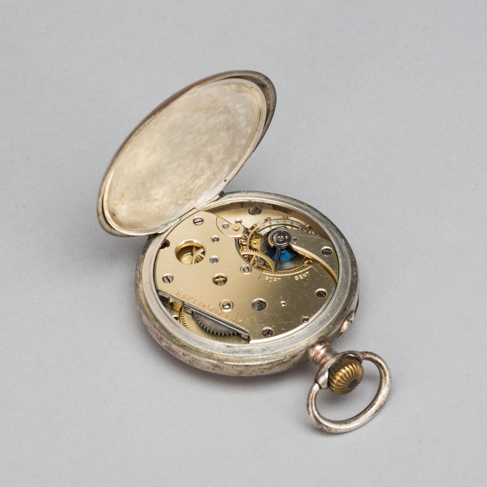 FICKUR, Halda, silver, omkring 1920.