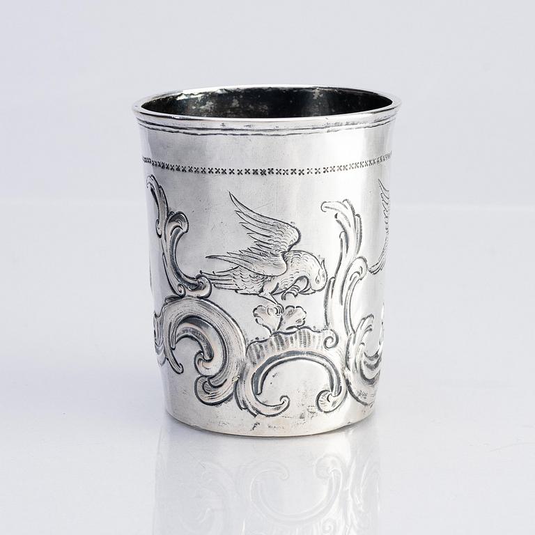 Beaker, silver, possibly Freiburg 18th century.