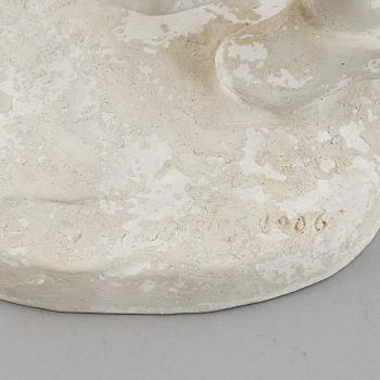 Ruth Milles, plaster sculpture. Signed and dated 1906. Height 36 cm.