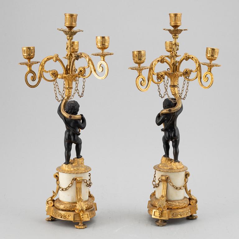 A pair of Louis XV style candelabra 19th century.