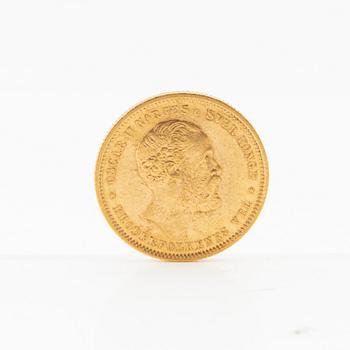 Gold coin 20 Kroner Norway 1879 Oscar II.