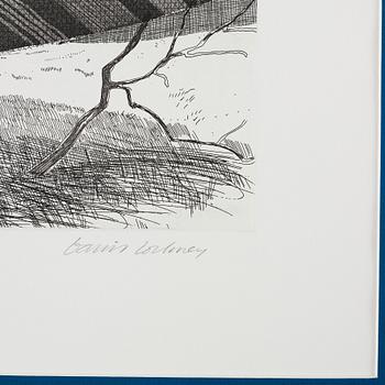 David Hockney, "A Wooded Landscape" from "Six Fairy Tales from the Brother's Grimm".