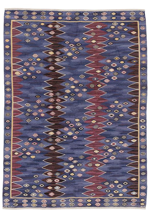 Barbro Nilsson, a carpet, "Snäckorna", tapestry weave, c 266 x 191 cm, signed AB MMF BN.