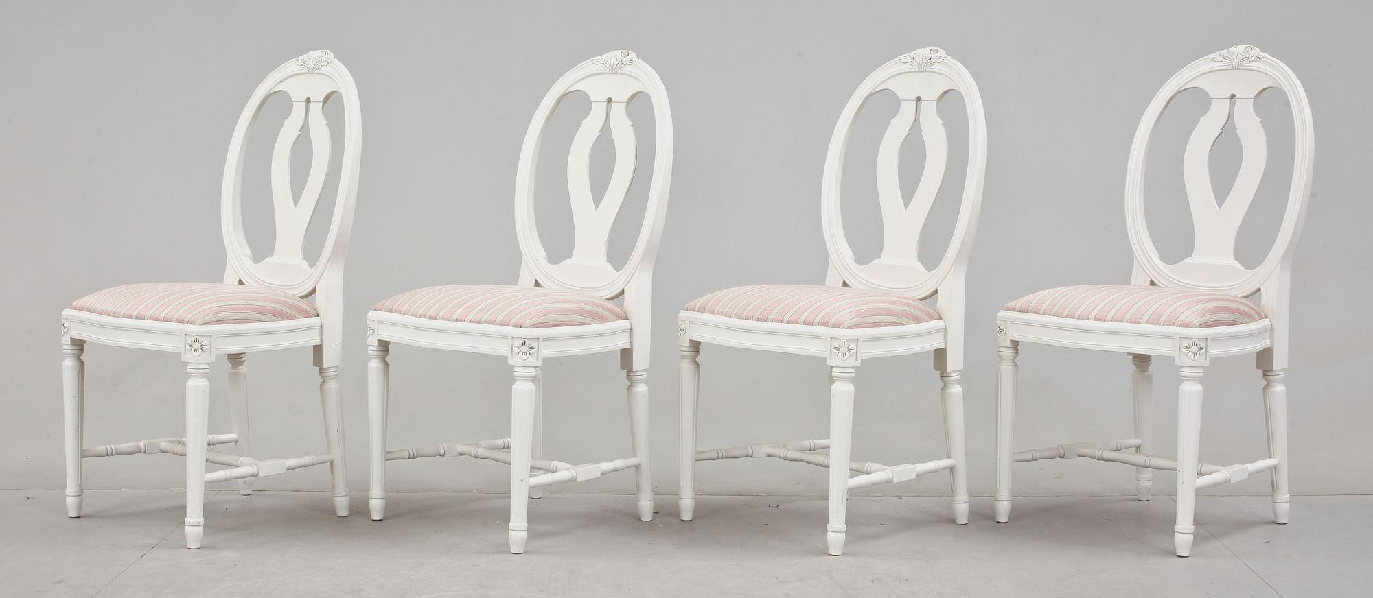 STOLAR, 4 st, gustaviansk stil, 1900-talets slut.