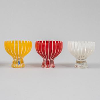 Bengt Orup, 45 pieces of a 'Strikt' glass service, Johansfors, Sweden, 1950's.