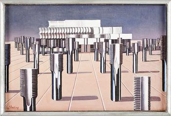 GERTRUD STAVLING, olja på pannå, sign.