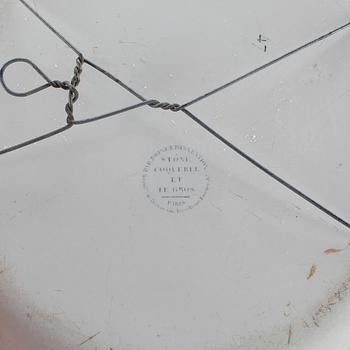 TALLRIKAR, 8 st, lergods, Stone, Coquerel and Le Gros, Creil, tidigt 1800-tal.