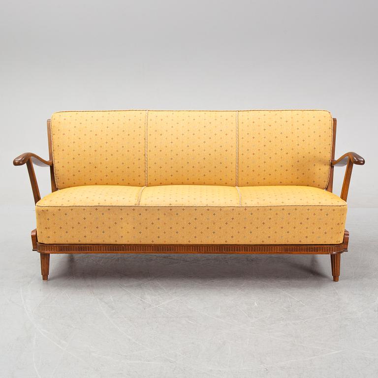 Svante Skogh, soffa, Swedish Modern, Förenades möbler, Linköping, 1940-tal.