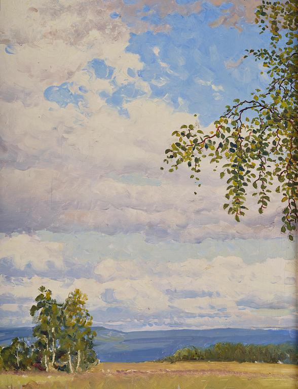 Gustaf Fjaestad, Summer landscape.