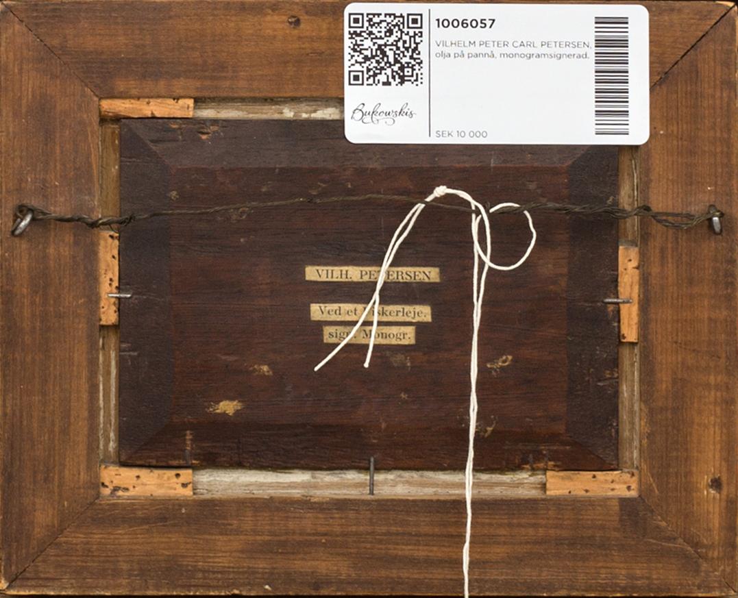 VILHELM PETERSEN, oil on panel. monogram signed.