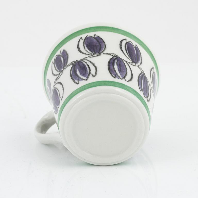 Kaffekoppar med fat, 2st, porslin, "Delila", Upsala Ekeby Gefle.