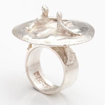 BJÖRN WECKSTRÖM, A sterling silver ring "Galactic dance". Lapponia 1971.