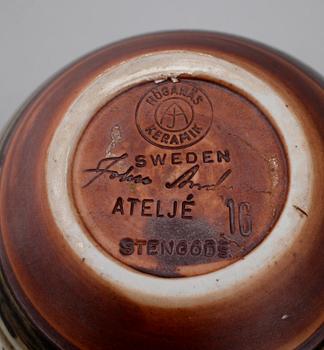 PARTI KERAMIK, 5 delar, bl a John Andersson, Höganäs.