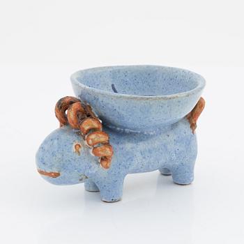 Kitty Rix, an earthenware figurine/salt cellar, Wiener Werkstätte, Austria.