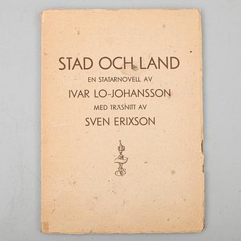 BOK, "Stad och Land", Ivar Lo-Johansson, Sven Erixson, tryckt 1945.