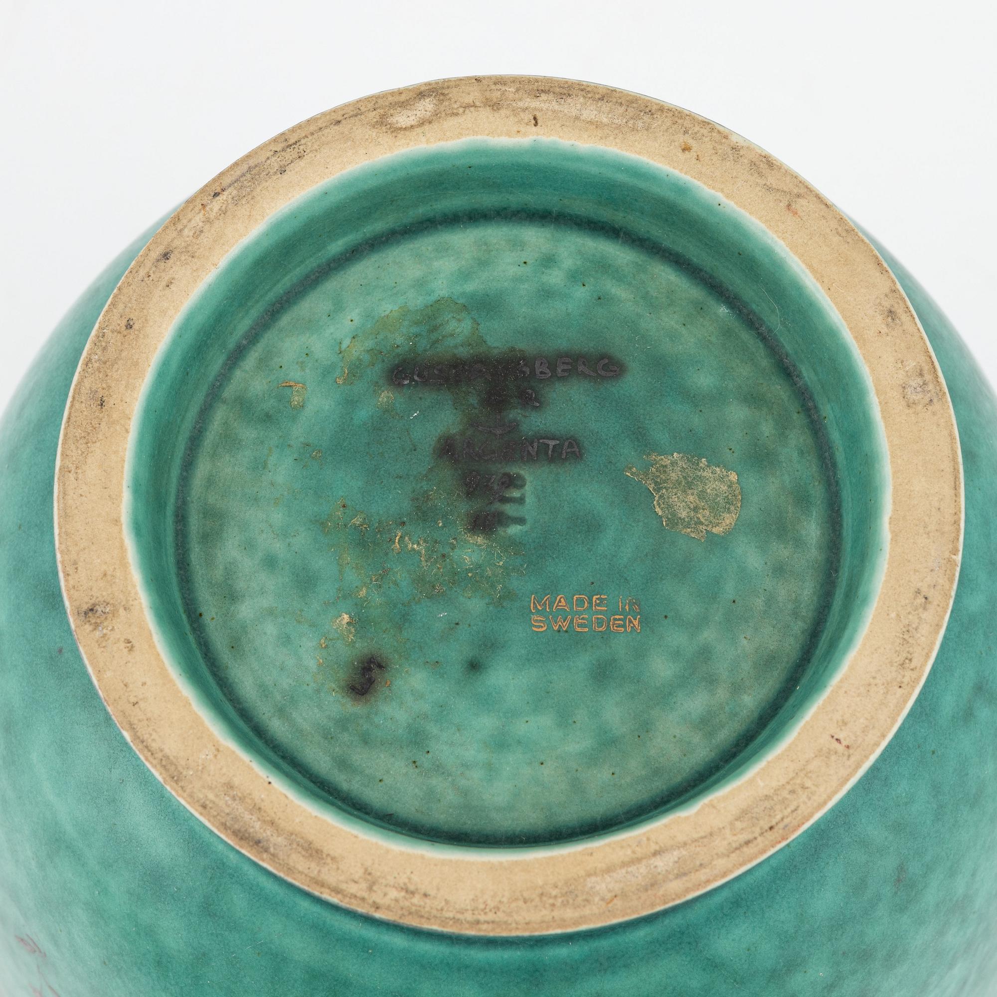 Wilhelm Kåge, vas, stengods, "Argenta", Gustavsberg.