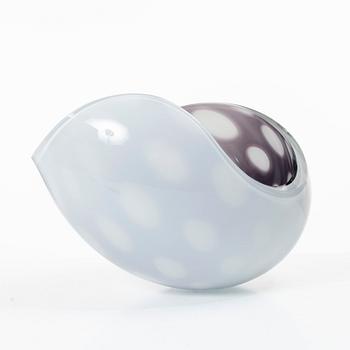 Lena Bergström, skål, glas, "Planets", unik, Orrefors 2005.