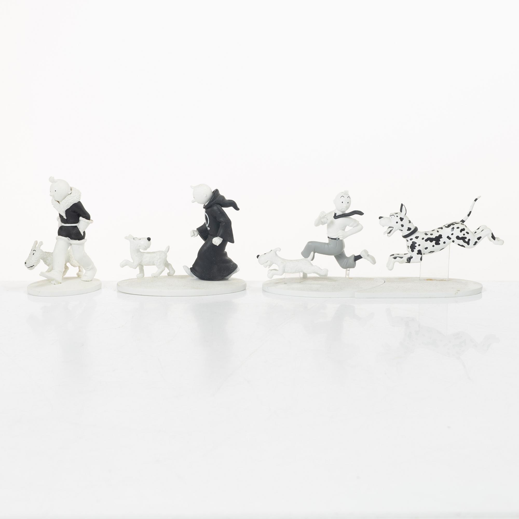 Tintin, collectible figures, 10 pcs, "Hors Serie", Hergé Moilins art, 2013-2015.