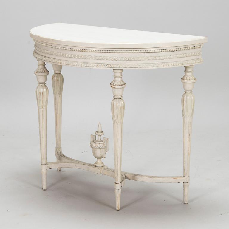 A late Gustavian style console table from around 1900.