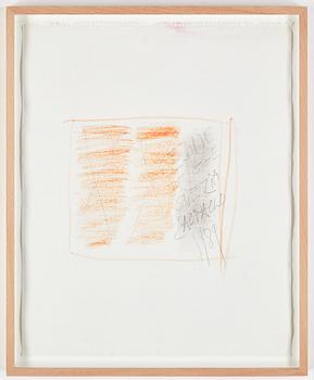 Eddie Figge, mixed media on paper, signed and dated 1989.