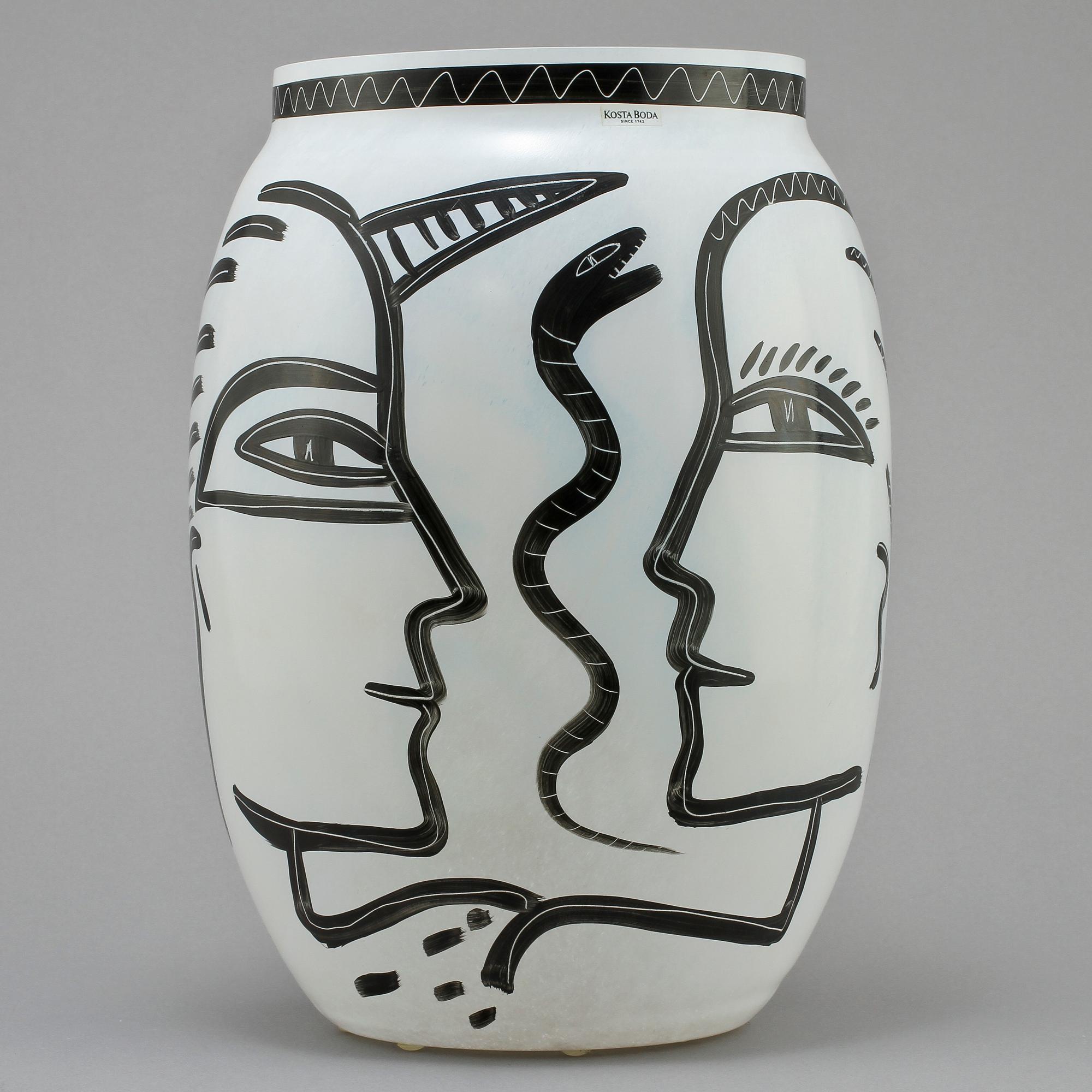 VAS, glas, Ulrica Hydman-Vallien, Kosta Boda, 1900-talets fjärde kvartal.