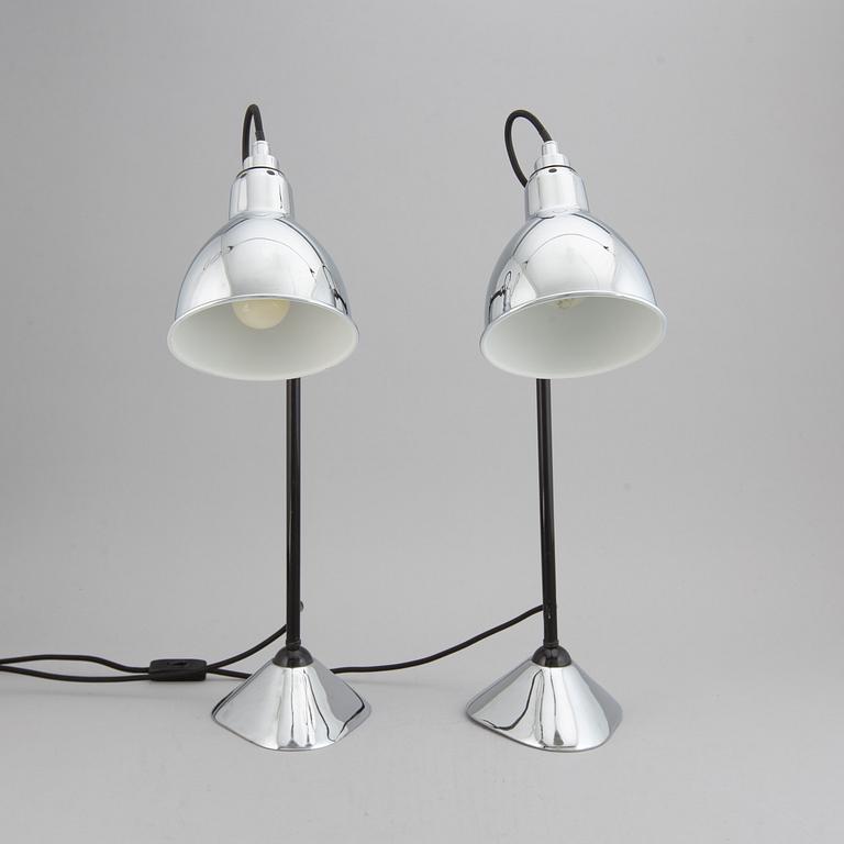 Bernard-Albin Gras, a pair of 'Gras' table lamps, DCW éditions.