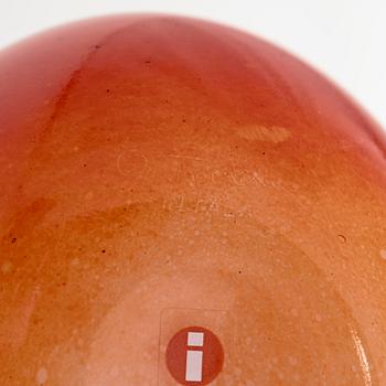 Oiva Toikka, lasilintu, "Kardinaali", signeerattu O. Toikka Iittala.