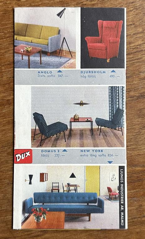 Edward Wormley, ”New York” soffa, modell 5316, Ljungs Industrier Malmö, 1960.