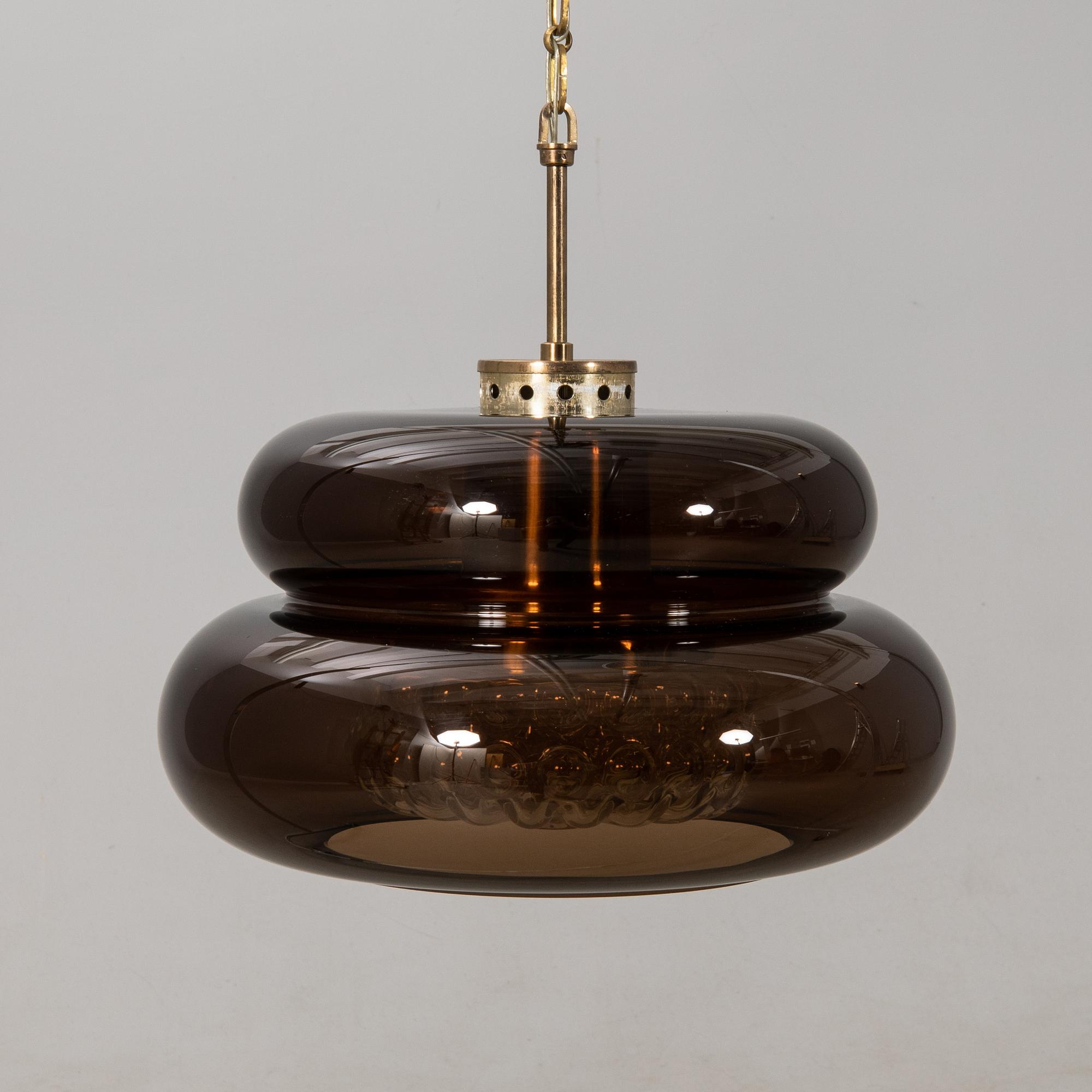Carl Fagerlund, taklampa, "Bubblan", Orrefors, sent 1900-tal.