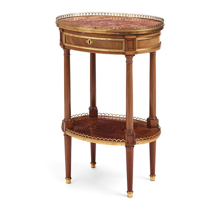 A Louis XVI mahogany and ormolu-mounted table signed Roger Vandercruse Lacroix 'RVLC' (master in Paris 1755-1799).