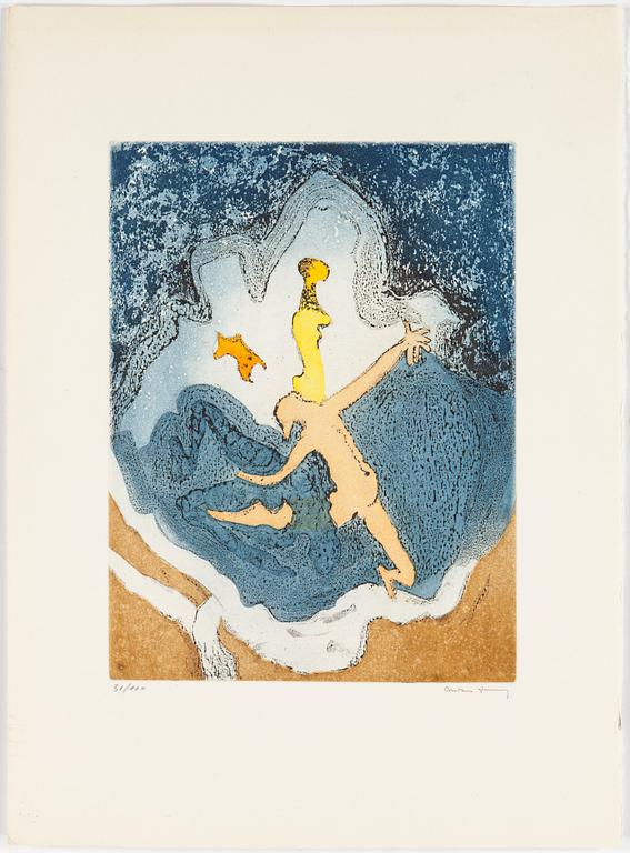 DOROTHEA TANNING, färgetsningar, 4 st, signerade och numrerade 31/100.