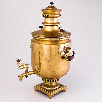 SAMOVAR, mässing, Tula, Ryssland, kring 1900.