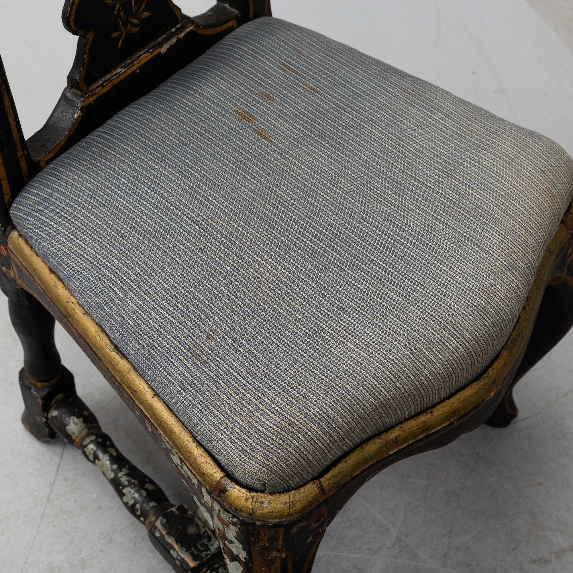 STOLAR, ett par, senbarock, 1700-tal.