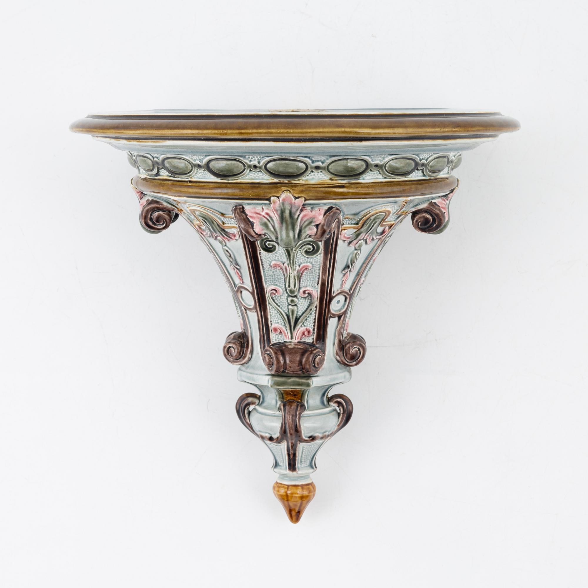 Majolica shelf Rörstrand, late 1800's/ around 1900's.