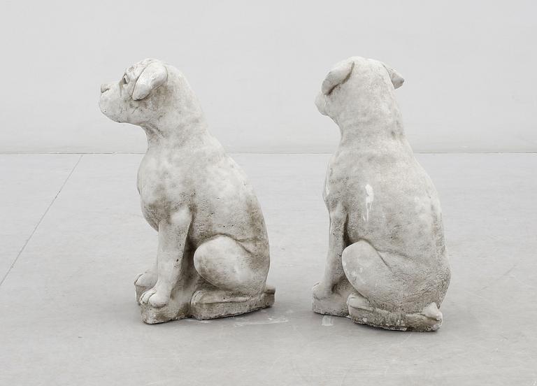 TRÄDGÅRDSSKULPTURER, ett par, sten/betong, 1900/2000-tal.